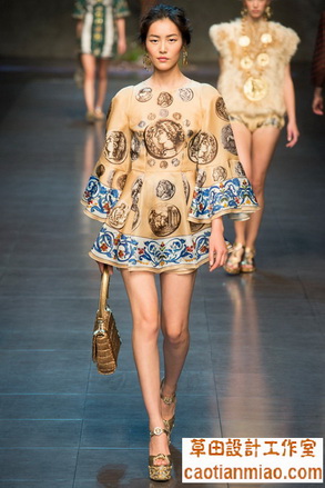 时尚秀场_米兰时装周_Dolce&Gabbana 2014春夏高级成衣_上海女装设计公司