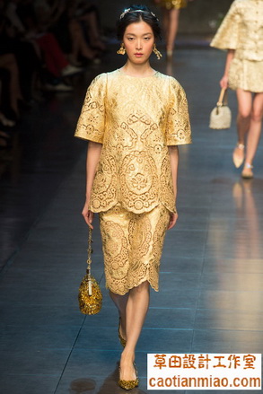 时尚秀场_米兰时装周_Dolce&Gabbana 2014春夏高级成衣_上海设计工作室