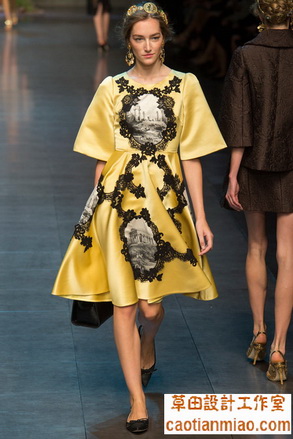 时尚秀场_米兰时装周_Dolce&Gabbana 2014春夏高级成衣_上海服装设计工作室